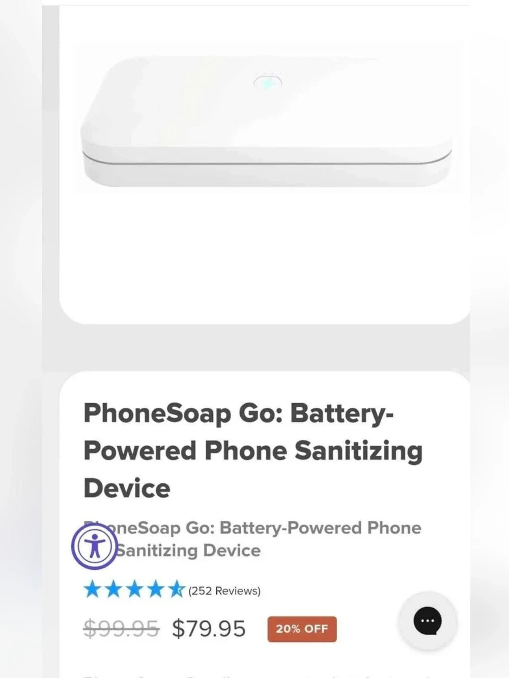 Phone soap-Powered Phone Sanitizing Device - White